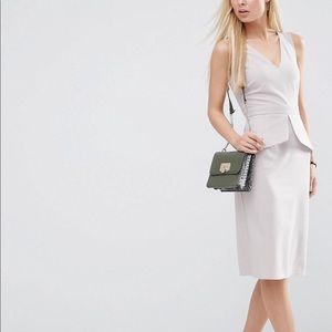 ASOS Sleeveless Pencil Dress w/ Peplum Detail